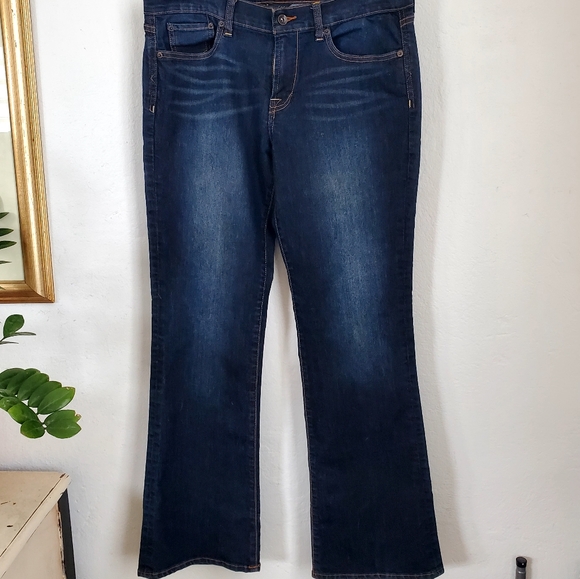 Lucky Brand Women's Dark Washed Boot Cut Mid Rise Jeans Size 12 - Picture 11 of 13